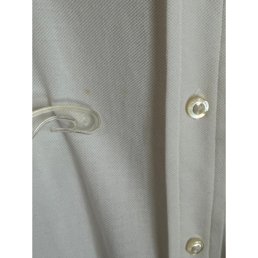 Ralph Lauren Purple Label Polo Button Down Mens XL White Pique Long Sleeve - Picture 10 of 12